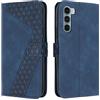 OKZone Cover per Motorola Moto G200 5G/Edge S30, Custodia in PU Pelle per Motorola Moto G200 5G/Edge S30, Custodia a Libro Folio Portafoglio con Chiusura Magnetica Wallet Case Flip Cover (Blu)