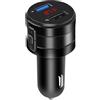 GALPADA Trasmettitore Radio Wireless per Auto 5.0 con Lettore Mp3 Automatico, Doppia Ricarica USB Alta Velocità, Vivavoce e Cancellazione Eco per Chiamate Chiare e Connessione Stabile