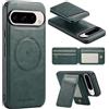 Altartar Custodia magnetica per Google Pixel 8, con scomparto per carte di credito, con supporto, in pelle, antiurto, per Google Pixel 8 verde