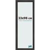 yd. Your Decoration - Cornice 33x98 cm - Nero Opaco - Decorativa Parete in Legno con Vetro in acryl - Antiriflesso - 33x98 Cornice - Bologna
