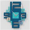 Giallobus - Orologio Bilay - Axia - Legno Mdf - Premium 51x60 - - 22 - Ocean - Artigianale Made in Italy - Silenzioso - Idea regalo - Moderni doppio livello