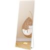 Vasemouh Specchio da Parete o da Terra, Specchio con Cornice di PVC Bianca,Specchio 165x51cm Verticale