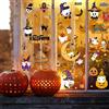 AUAUY 70 decorazioni per finestre di Halloween, adesivi per finestre, immagini bifacciali con zucca, pipistrello, ragno, statici, autoadesivi, in PVC, riutilizzabili, per Halloween (9 fogli)