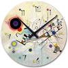 Giallobus - Orologio Linea Basic - Vassily Kandinsky - Composizione n. 8 - Legno Mdf - Basic 30x30 - Meccanismo silenzioso - Pronto da appendere - Orologi moderni