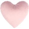Morbidissimi - Cuscino Arredo Cuore Danae in Velluto 35x38 cm Cipria, Cuscino Decorativo Sfoderabile con Cerniera, Design Romantico per Divano Letto Poltrona, Made in Italy AC371