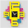 Giallobus - Orologio Bilay - Axia - Legno Mdf - Premium 25,5x30 - - 01 - Cmyk - Artigianale Made in Italy - Silenzioso - Idea regalo - Moderni doppio livello