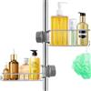 Feebee Mensola Doccia senza Foratura, 2 Pezzi Porta Shampoo Doccia, Porta Sapone per Doccia Argento, Portaoggetti Doccia Acciaio Inossidabile, Portasapone Mensole per Doccia per Asta Della Doccia 18mm-27mm