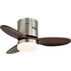HSLJ1 Ventilatore da soffitto piccolo con luci, ventilatore da soffitto silenzioso a basso profilo con luce, ventilatore da soffitto reversibile con telecomando e dimmerabile, apparecchi di illuminazi