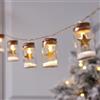 Lights4fun - Catena Luminosa di Natale, Girlanda di Luci Micro LED Bianco Caldo, Stella, Bottiglia in Vetro, Addobbi Albero, Illuminazione Natalizia, Casa, Interni, a Batteria, con Timer, 1,35m