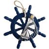 HYTROVE Decorazione da Parete Timone in Plastica Stile Costiero 12cm per Casa Finitura Lucidata e Resistente a Scheggiature