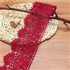 Blausky 2 yards - Nastro decorativo in poliestere, con bordo in pizzo, larghezza 10 cm, ondulato, bordatura in pizzo, per tende, tovaglie, abbigliamento, accessori, rosso vinaccia