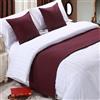 QRGMKL Premium Bed Runner per Il Piede del Letto, Tinta Unita Sciarpa da Letto in Cotone Lino copriletto Decorazione della casa Camera da Letto dell'hotel Bedding-Fuchsia||210X50cm for 1.5m Bed