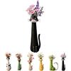 Generic Vaso stravagante fatto a mano a forma di gatto, stravagante vaso in ceramica a forma di gatto, grazioso vaso per fiori o piante grasse, decorativo per casa e ufficio, scrivania, regalo unico per gatto
