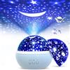 FISHOAKY Proiettore Stelle Soffitto, proiettore galassia 8 Colori, Proiettore Cielo Stellato Bambini, 360° Rotazione Led Proiettore, Lampada Proiettore Per Neonati, Regali Natale, Compleanno Regalo (Blu)