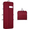 Univivi Borsa per abiti da sposa, 182,9 cm per abiti lunghi | Portabiti, damigella d'onore lunga, 4 tasche con zip, lunghezza intera con manici regolabili, coperture per abiti