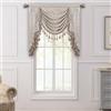 TOPLUXE Mantovana a Cascata per Finestre, Mantovana Floreale con Nappe, Tenda Corta Jacquard per Camera da Letto Soggiorno Cucina 1 Pezzo (Larghezza 100cm, Beige & Oro)
