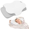 MULISOFT Cuscino Cervicale per Dormire, Cuscino Ergonomico in Memory Foam | Cuscino Cervicale Ideale per Fianco, Schiena e Pancia in Giù, Federa Rimovibile e Lavabile, 65x42x10,5/14,5 cm, P-104 Bianco