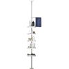 Found it! Telescopico Mensola Doccia Angolare Mensole Bagno Senza Foratura Portaoggetti Doccia Acciaio Inossidabile con 5 Ripiani e 1 Portasciugamani per Vasca da Bagno 95-305CM Bianco