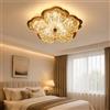 Duowelly Plafoniera LED 72W Dimmerabile con Telecomando, Plafoniera Fiore Paralume in Resina, Illuminazione Plafoniera per Camera e Sala da Pranzo (40CM)