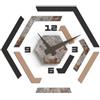 Giallobus - Orologio da Parete Adesivo Modulare Geotime - Hive - Legno Mdf - Geotime - 15H_Forge - Orologio da parete moderno - Numeri adesivi 3d - Costruzione modulare