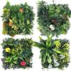 Lxoraziy Pannelli Muro Vegetale Artificiale 4 Pezzi 25x25cm, Piante Finte da Parete con Foglie Verdi Decorative per Interni Esterni, Giardino, Balcone, Matrimonio, Ufficio -C