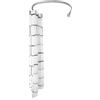 OUBUBY Asta per tenda da doccia in acciaio inox, a forma di U, 90-130 cm, senza foratura, in acciaio inox con tenda da doccia, angolo regolabile, 2 in 1, senza supporto a soffitto per bagno, WC