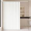 Single tree forest Tenda da Doccia Magnetica Pieghevole per Bagno, Lino Spesso con Ganci - Adatta per vasche da Bagno- W150xH180cm-White