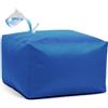 SXBCyan Pouf Poggiapiedi Impermeabile (Senza Imbottitura) pour Esterni, Interni, Giardino, Campeggio, Spiaggia, Rettangolare Poltrona A Sacco, Sgabello Angolare(Sea Blue,45x45x30cm-cover)