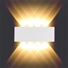 BELLALICHT Lampada da parete a LED da 8 W per interni - Faretto in alluminio, IP54 impermeabile per soggiorno camera da letto corridoio scale bianco caldo