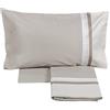 Fazzini KUBRIC 60 Completo Lenzuola - 2 piazze-Grigio/Avorio