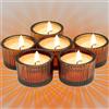 Roellgs Set di 12 portacandele votivi in vetro marrone, 5,6 x 3,6 cm, decorazione per la casa, portacandele trasparenti, per centrotavola e decorazioni per matrimoni (ambra)