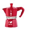 Bialetti Caffettiera Moka I Love Coffee 3 Tazze, Manico Anti scottatura, Non Adatta a induzione, 3 Tazze (130 ml), Limited Edition Nero