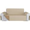emmevi Copridivano Double Face Moderno Salvadivano Lavabile Fodera Proteggi Divano 2 Posti Beige