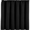 QINLIQIN Tende Oscuranti per Interni con Fettuccia 185 x 140 cm Tinta Unita Moderne Tende Oscuranti Corte Termiche Anti-Rumore per Soggiorno Camera Balcone, Nero