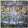 Giallobus - Quadro - Michelangelo - Giudizio universale - Vetro acrilico Plexi - 100x100 - Pronto da appendere - Quadri moderni per la casa
