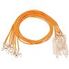 QUARKZMAN 20 Pezzi Collana In Corda Cerata All'Ingrosso, 45 Cm Di Lunghezza E 1,5 Mm Di Diametro, Cordino Per Ciondoli, Bracciali, Collane, Accessori Per Creare Gioielli, Giallo Chiaro