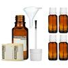 Octopus 5 x 20 ml flaconi con Spazzola montata, flacone in Vetro Marrone con Tappo a Spazzola, flacone per Smalto, ad Esempio per lacche, Vernici, Adesivi, Oli, ECC.
