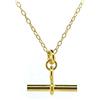 Roberts & Co Collana a T Bar in oro 18 kt Vermeil 2 cm con ciondolo Albert e Argento, cod. 5060709845796