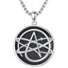 HARMONY BOLA Collana atheist in argento Sterling 925 con ciondolo ateo di onice nero, regalo di compleanno per uomini mariti