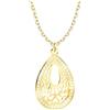 Sofia Milani - Collana da Donna in Argento 925 - Placcata in Oro con Pietra Zircone - Ciondolo ad Ovale - N0813
