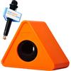 qiqule Microfono personalizzato Logo Live Equipment Box Cube Triangle Interview Box Karaoke mic Bandiere (triangolo arancia)