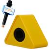 qiqule Microfono personalizzato Logo Live Equipment Box Cube Triangle Interview Box Karaoke mic Bandiere (triangolo giallo)