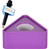qiqule Microfono personalizzato Logo Live Equipment Box Cube Triangle Interview Box Karaoke mic Bandiere (triangolo Viola)