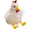 KUKUShining Peluche Di Pollo, Tenero Pupazzo Soffice Gallo Pulcino Giocattolo Di Peluche Giochi Interattivi For Bambini(White,30cm/11.8in)
