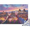 MZLPRWGQKTFD Skyline Firenze Puzzle 1000 Pezzi per Adulti Tramonto Vista Vino Puzzle per Famiglia Relax Casa Decorazione 52x38cm/1000pcs