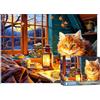 CHengQiSM Puzzle da 1000 pezzi per adulti Puzzle da 1000 pezzi animali Gatti Puzzle da 1000 pezzi animali divertenti per adulti Puzzle da 1000 pezzi fantasy per adulti (gatti)