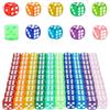 HAXIHA 100 Pezzi Dadi Impostato 16mm Traslucidi Colorati,6 Facce Dadi da Gioco,per Giocare ai Giochi da Tavolo per Giochi e feste,10 Colori