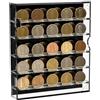 Generico Challenge Coin Case, Clear Acrylic Round Coin Supporter, Removable Shelves, Storage Holder Display for Wall, Desktop, Buttons, Medals, Collection, Pin, 10.24x2.17x11.81 Inches