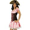 Das Kostümland KÖRNER Festartikel elimport GmbH, costume sexy da pirata, da donna, colore rosa-marrone, S / M
