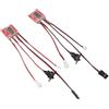 lvifloae 2pcs 30A Micro Micro Spazzolato ESC Verta Controllo Bidirezionale Esc Speed Controller Accessori con Freno SCX24 1/24 RC Micro Spazzolato ESC a Doppio Vernello Spazzolato ESC RC